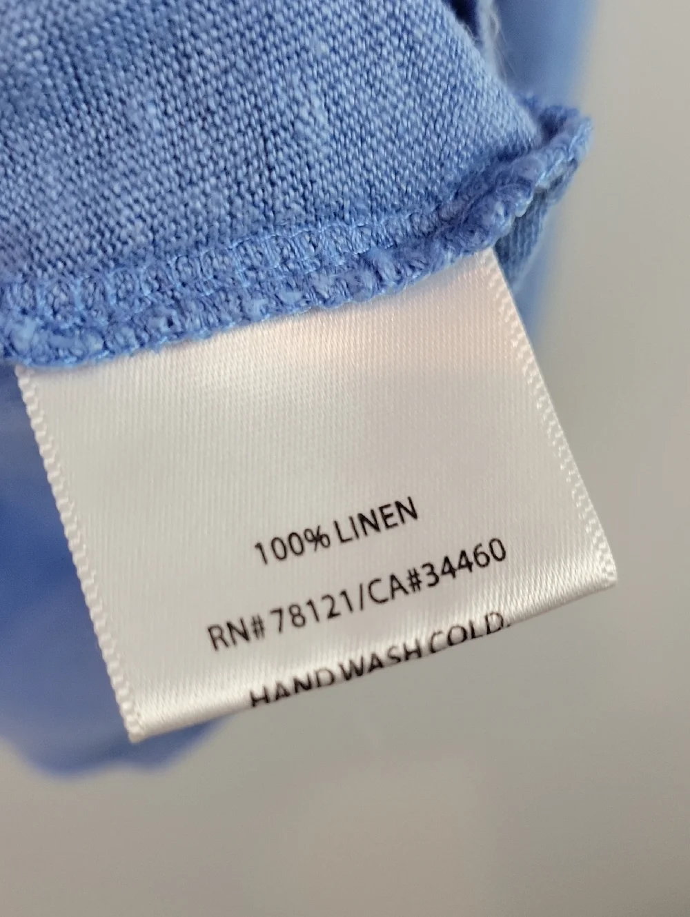 Eileen Fisher Linen blue shirt size 2X - Picture 4 of 6